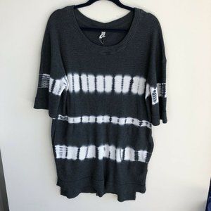 Free People tie dye striped tunic dress size L